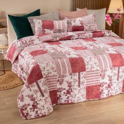 decoDoma Cuvertură de pat VINTAGE ROSE bordo pat simplu