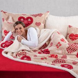 decoDoma Set cu blăniţă AMORE 2 buc Patura