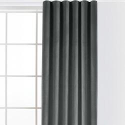 decoDoma Draperie catifelată FILUMI gri închis 140 x 250 cm set 2 buc