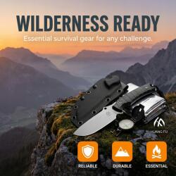 HUANG FU Taktikai kés, vadászkés, túlélőkés, ajándék ötlet (888999162696)