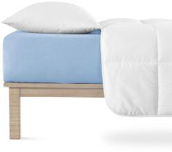 decoDoma Cearșaf elastic jersey cu elastan albastru 90 x 200 cm