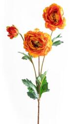 decoDoma Floare RANUNCULUS ÎNFLORIT oranj, 66 cm, 3 ramuri