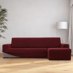 Nueva Textura Huse super elastice HARMONIA bordo canapea cu otoman dreapta (l. 210 - 320 cm)