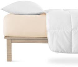 decoDoma Cearșaf elastic jersey cu elastan culoarea cafelei 90 x 200 cm