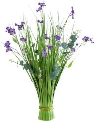 decoDoma Mănunchi de iarbă ornamentală, flori mov, 70 cm