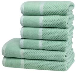 decoDoma Set de prosoape şi prosoape de baie din frotir MODENA verde, 6 buc Prosop