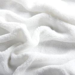 decoDoma Cearceaf cu elastic din micropluş alb 90 x 200 cm