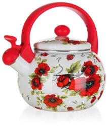 BANQUET Ceainic smălţuit cu fluier POPPY, 2, 2 l