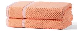 decoDoma Set de 2 prosoape de baie din frotir MODENA caisă 70 x 140 cm Prosop