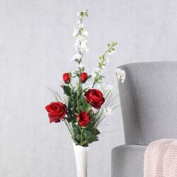 decoDoma Buchet DELPHINIUM, TRANDAFIRI, FLORI DE CÂMP 95 cm
