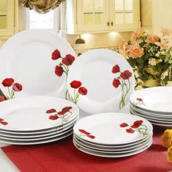 BANQUET Banquet set farfurii din porţelan POPPY 18 buc Serviciu de masa