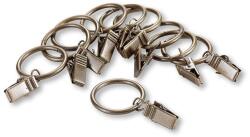 WOOLINE Set inele metalice pentru perdele cu cleme, alamă, 10 buc