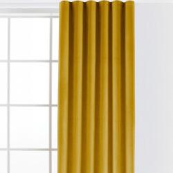 decoDoma Draperie catifelată FILUMI muştar 140 x 250 cm 1 buc