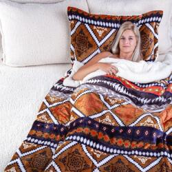 decoDoma Set blăniţă miel AZTEC 2 buc Patura