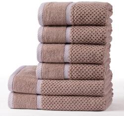 decoDoma Set de prosoape şi prosoape de baie din frotir MODENA latté, 6 buc Prosop