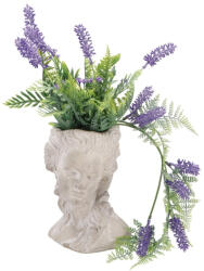 AdTrend Plante artificiale verzi si Lavanda in ghiveci 18 x 14 x 34 cm (107027D)