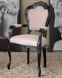 Settimo Scaun din lemn Casanova Traforata cu brate, Stil Clasic Italian (EU317)
