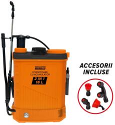 Technoworker Pompa de stropit cu acumulator manuala TechnoWorker 2 in1, 16L VOR83157 (VOR83157) Pulverizator