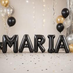 Flippy Baloane Folie Metalizate, Flippy, Set MARIA, Heliu sau Aer, Pai inclus, 40 cm, Negru (177590)