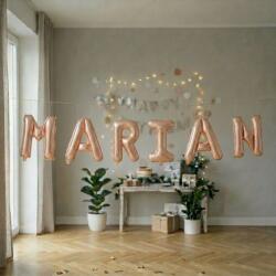 Flippy Baloane Folie Metalizate, Flippy, Set MARIAN, Heliu sau Aer, Pai inclus, 40 cm, Rose Gold (177508)