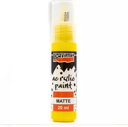 Pentart matt akril festék, sárga, 20 ml