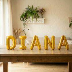 Flippy Baloane Folie Metalizate, Flippy, Set DIANA, Heliu sau Aer, Pai inclus, 40 cm, Auriu (177257)