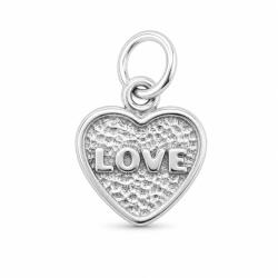 Flippy Pandantiv din Argint 925, Model Inima Love, Design Romantic, Argintiu (05081)