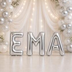 Flippy Baloane Folie Metalizate, Flippy, Set EMA, Heliu sau Aer, Pai inclus, 40 cm, Argintiu (177667)