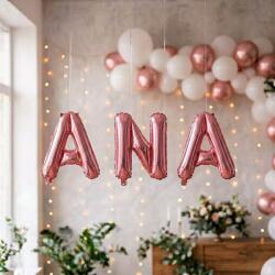 Flippy Baloane Folie Metalizate, Flippy, Set ANA, Heliu sau Aer, Pai inclus, 40 cm, Rose Gold (177475)