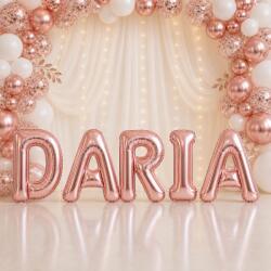 Flippy Baloane Folie Metalizate, Flippy, Set DARIA, Heliu sau Aer, Pai inclus, 40 cm, Rose Gold (177685)