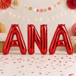 Flippy Baloane Folie Metalizate, Flippy, Set ANA, Heliu sau Aer, Pai inclus, 40 cm, Rosu (177614)