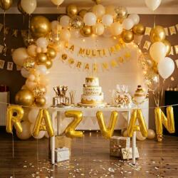 Flippy Baloane Folie Metalizate, Flippy, Set RAZVAN, Heliu sau Aer, Pai inclus, 40 cm, Auriu (177290)