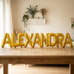Flippy Baloane Folie Metalizate, Flippy, Set ALEXANDRA, Heliu sau Aer, Pai inclus, 40 cm, Auriu (177253)