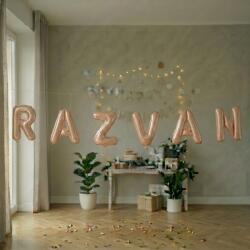 Flippy Baloane Folie Metalizate, Flippy, Set RAZVAN, Heliu sau Aer, Pai inclus, 40 cm, Rose Gold (177517)