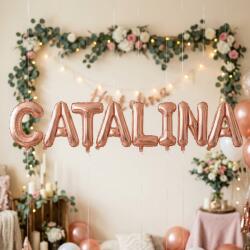 Flippy Baloane Folie Metalizate, Flippy, Set CATALINA, Heliu sau Aer, Pai inclus, 40 cm, Rose Gold (177498)