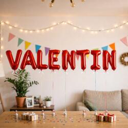 Flippy Baloane Folie Metalizate, Flippy, Set VALENTIN, Heliu sau Aer, Pai inclus, 40 cm, Rosu (177584)
