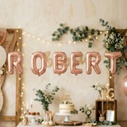Flippy Baloane Folie Metalizate, Flippy, Set ROBERT, Heliu sau Aer, Pai inclus, 40 cm, Rose Gold (177521)