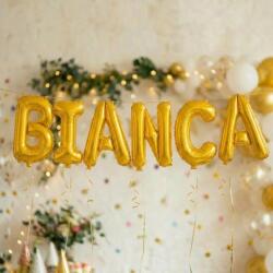 Flippy Baloane Folie Metalizate, Flippy, Set BIANCA, Heliu sau Aer, Pai inclus, 40 cm, Auriu (177265)