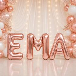 Flippy Baloane Folie Metalizate, Flippy, Set EMA, Heliu sau Aer, Pai inclus, 40 cm, Rose Gold (177684)