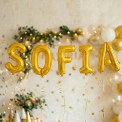 Flippy Baloane Folie Metalizate, Flippy, Set SOFIA, Heliu sau Aer, Pai inclus, 40 cm, Auriu (177264)