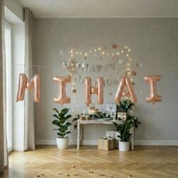 Flippy Baloane Folie Metalizate, Flippy, Set MIHAI, Heliu sau Aer, Pai inclus, 40 cm, Rose Gold (177505)