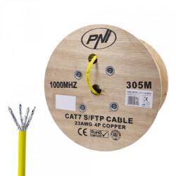 PNI PNI-SFTP07M - Cablu S/FTP CAT7 PNI SF07 la metru 10Gbps, 1000MHz, pentru internet si sisteme de supraveghere, cupru (PNI-SFTP07)