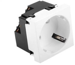 Lanberg AC 45x45 socket 230V single (AC-4545SW-F-W)