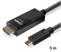 Lindy Cablu adaptor USB tip C la HDMIÂŽ 4K60 de 5 m cu HDR, Lindy 43315 (43315)