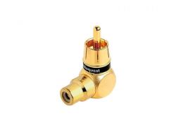 AudioQuest Adaptor mama RCA - tata RCA cu unghi 90 grade, Audioquest M21F-90S (AUDHC-AQ-M21F-90S)