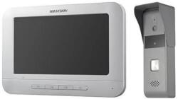 Hikvision Set videointerfon color Hikvision DS-KIS203T montaj pe 4 fire setul este format din post exterior DS-KB2421T-IM si monitor interior DS- KH2220, include 5m de cablu pe 4 fire, Descriere post exterior: 