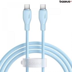 Baseus Cablu Baseus Pudding Series, 100W, USB-C la USB-C, Fast Charging, 1.2 metri, Albastru (P10355702311-00)