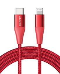 Anker Cablu USB-C Lightning MFI Anker PowerLine+ II 1.8m, Rosu (A8653H91)