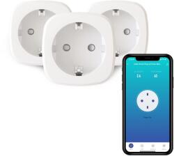 Calex Set 3 Prize inteligente Calex Smart Plug 16A, 3600W Max, conexiune WiFi, Alb (5201000351)