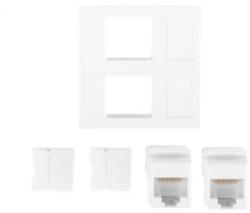 Lanberg 2xRJ45 45x45 socket (WS-4545-2XRJ45K-W)
